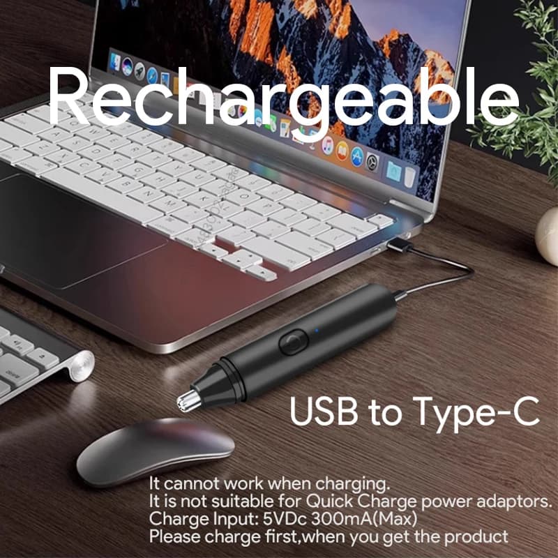 ماكينة تشذيب شعر الأنف والأذن، احترافية وآمنة، مناسبة للسفر والعمل - 4