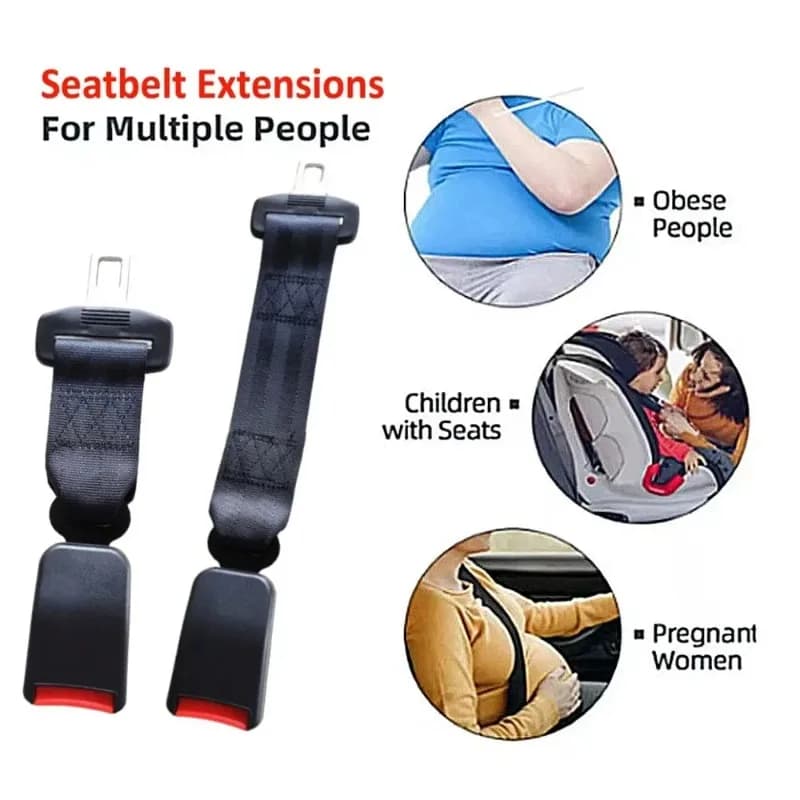 1-20PCS Universal Car Seat Belt Extender Adjustable Auto Seatbelt Extension with Buckle for Pregnancy Plus Size Adults - 3