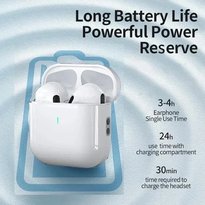 سماعات أذن لاسلكية أصلية من نوع 4C لـ AirPods Pro4، سماعات بلوتوث داخل الأذن، سماعات رأس للألعاب والرياضة، متوافقة مع الهواتف الذكية - 4