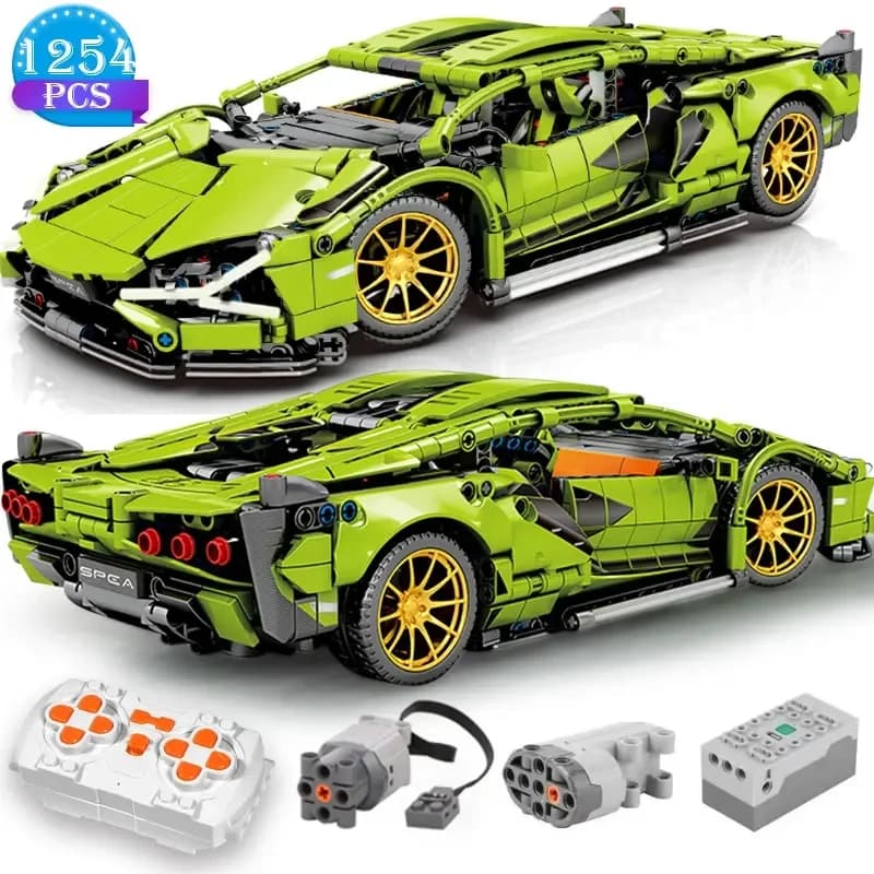 TOYLINX 1280Pcs Technical Building Blocks Racing Car Model Remote Control Electric RC Car Version Optional Construction Toys - 2