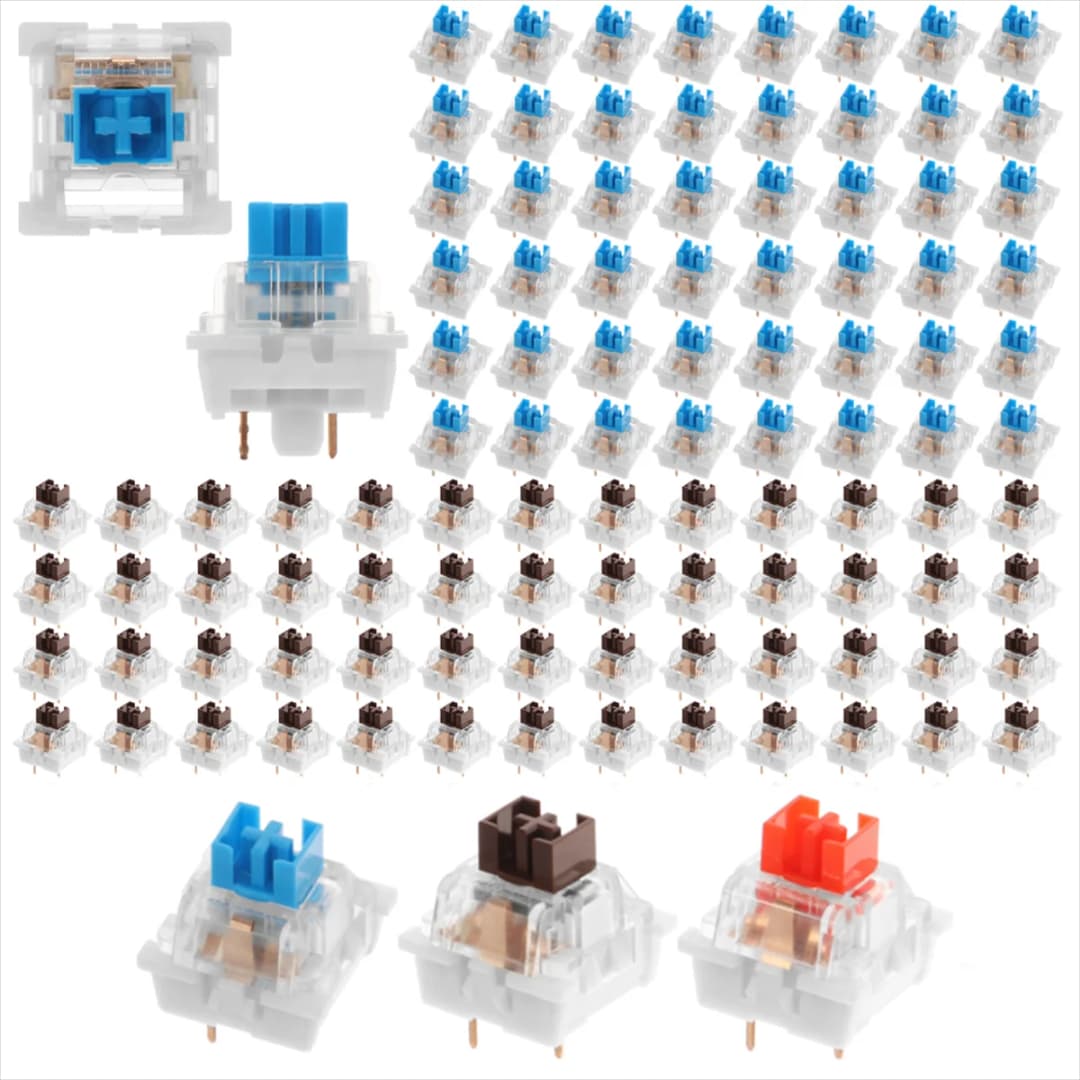 150PCS Switch for Keyboard 3Pin Dustproof Linear Tactile Clicky Silent Switches for MX Mechanical Keyboards Gaming Switch DIY