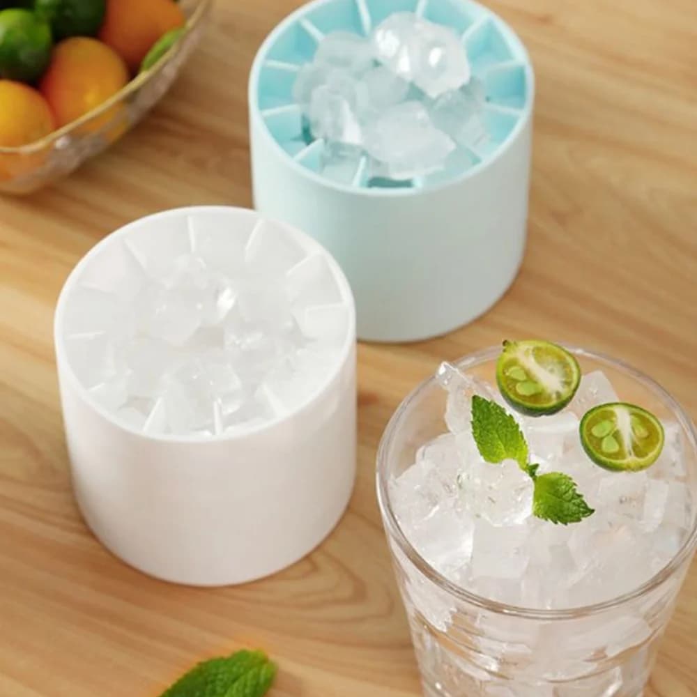 Household Cylinder Ice Cube Mold Whiskey Ice Cube Light Bulbs Ice Mold Food Grade Silicone Ice Cube Ball Maker Mould Bar Tools - 5
