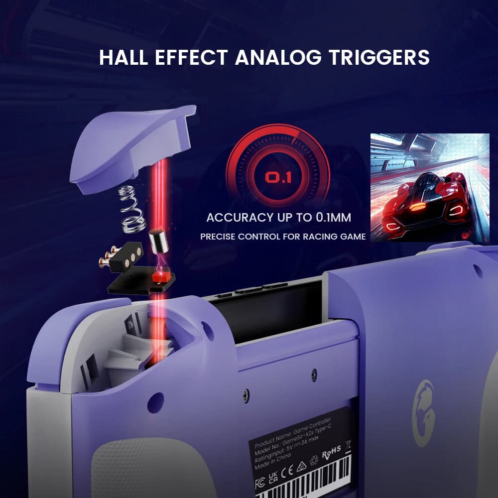 GameSir X2s Mobile Phone Gamepad Game Controller for Cloud Gaming Xbox Game Pass STADIA xCloud, Hall Effect Joystick and Trigger - 5