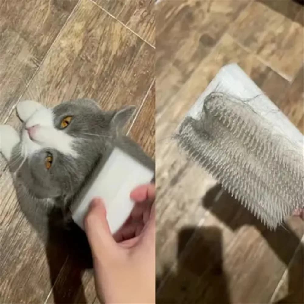 Cat Massage Brush Tongue Sensory Cleaning Brush Soft Cat and Dog Tongue Coating Brush Double-sided Sponge Cat Unzip Tongue Comb - 4