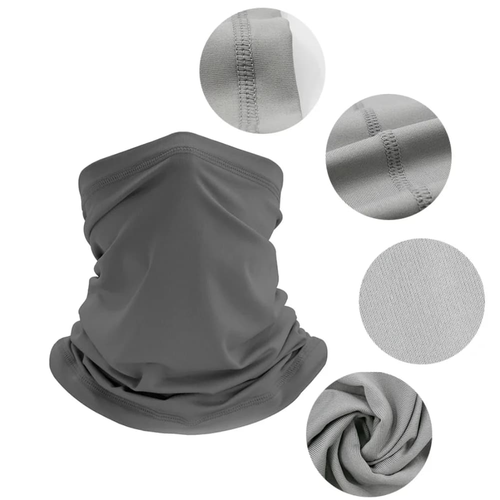 وشاح تخييم متعدد الوظائف من الحرير الجليدي للجنسين، قناع تدفئة للدراجات والرياضة في الهواء الطلق والمشي لمسافات طويلة والصيد - 4