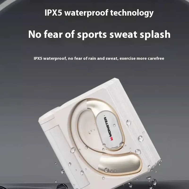 MONSTER AC530 Earphones Bluetooth 6.0 IPX5 Waterproof Double Fold Ear Hanging Bone Conduction Sports Running Headphones Gifts - 4
