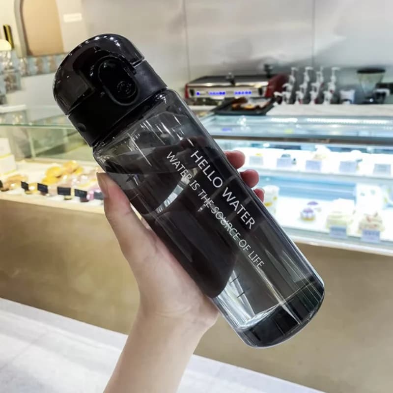 زجاجة مياه شفافة سعة 780 مل، كوب رياضي محمول للسفر ومضاد للتسرب للشرب، كوب زجاجة بلوري للياقة البدنية في صالة الألعاب الرياضية والمدرسة الخارجية - 4