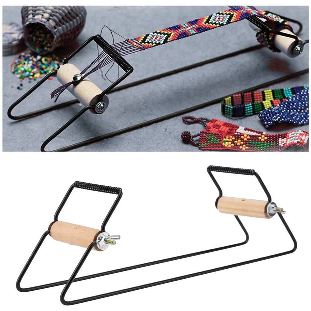 الخشب النسيج الديكور المنوال عدة للمجوهرات أساور القلائد DIY اليدوية آلة الحياكة الخرز كاتب كيت هدية جميلة - 2