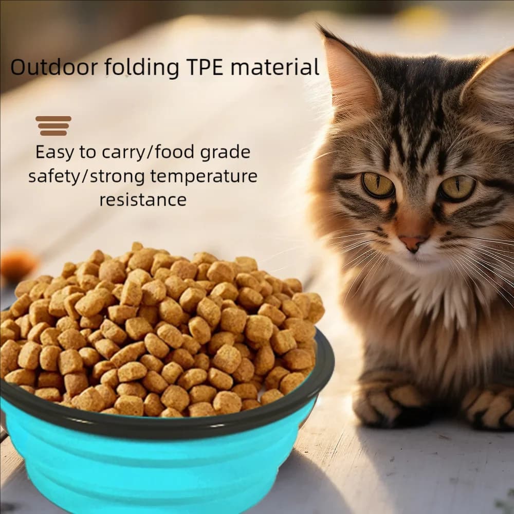 350 650 1000Ml Collapsible Dog Bowl Silicone Pet Feeder Portable Outdoor Travel Puppy Food Water Dish Safe For Small Medium Dogs - 2