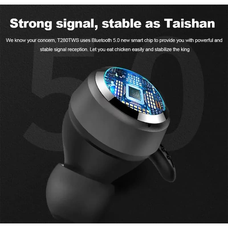 JBL T280 in-Ear Bluetooth Earbuds Wireless TWS Headphones Dual Mic Clear Call Headset for Gaming Running Workout - 3