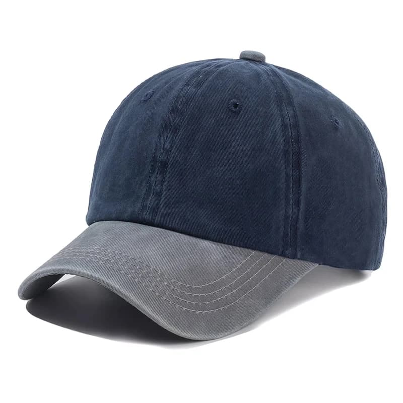 Hot Sale Unisex Cap Two-color Stitching Washed Cotton Baseball Cap Men & Women Casual Adjustable Outdoor Hats - 2