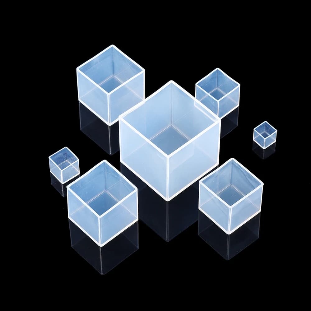 قوالب سيليكون شفافة لمكعبات كبيرة، صب الراتنج، صنع المجوهرات - 4