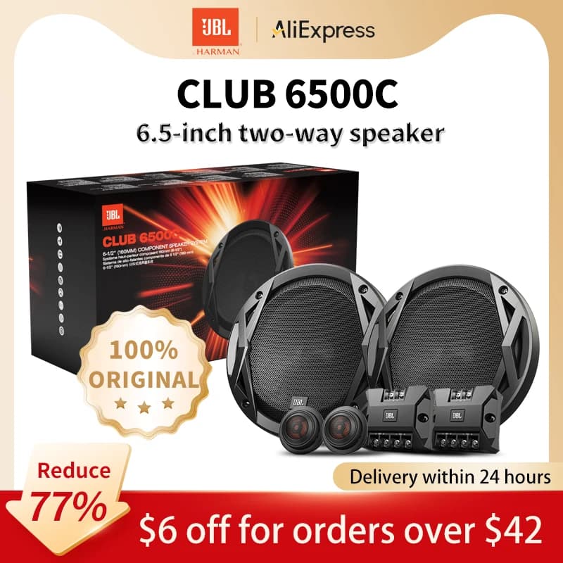 JBL Car Audio Speaker 2-way 6.5-inch rated power 60W Peak power 180W Door Tweeter Medium woofer Kit