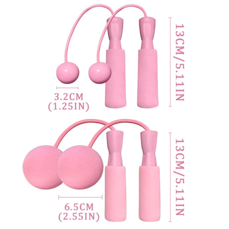 حبل قفز لاسلكي مع كرات ثقيلة لتدريب اللياقة البدنية وكمال الأجسام، معدات الصالة الرياضية المنزلية - 2