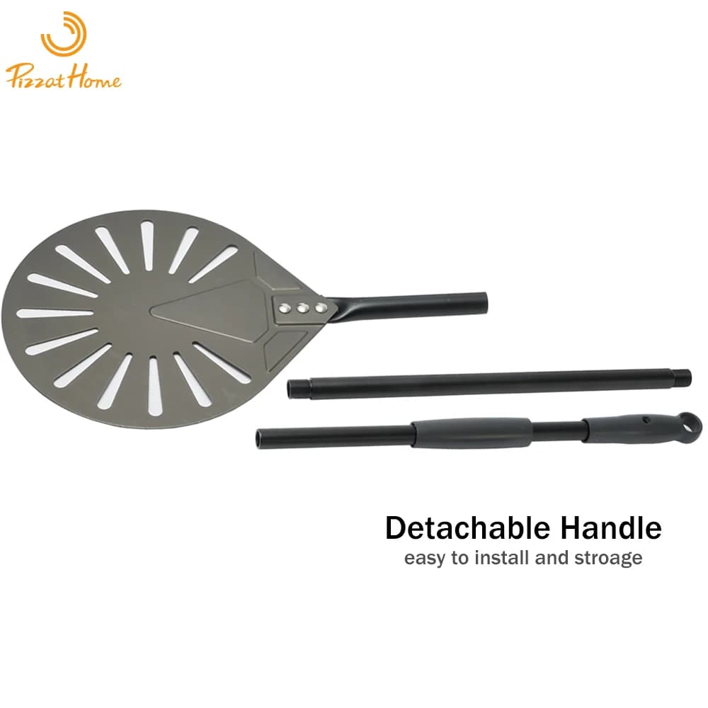 PizzAtHome 9 Inch Pizza Peel 47 inch Long Handle Pizza Turning Peel 9 Inch Pizza Shovel Laser Logo Pizza Oven Accessories - 5