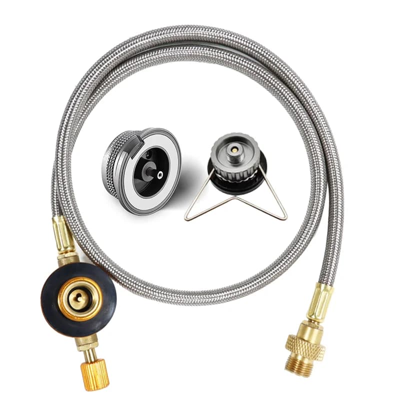 Outdoor Camping Stove Gas Adapter Split Stove Converter Butane Gas Adapter Cooking Picnic Camping Equipment Accessories