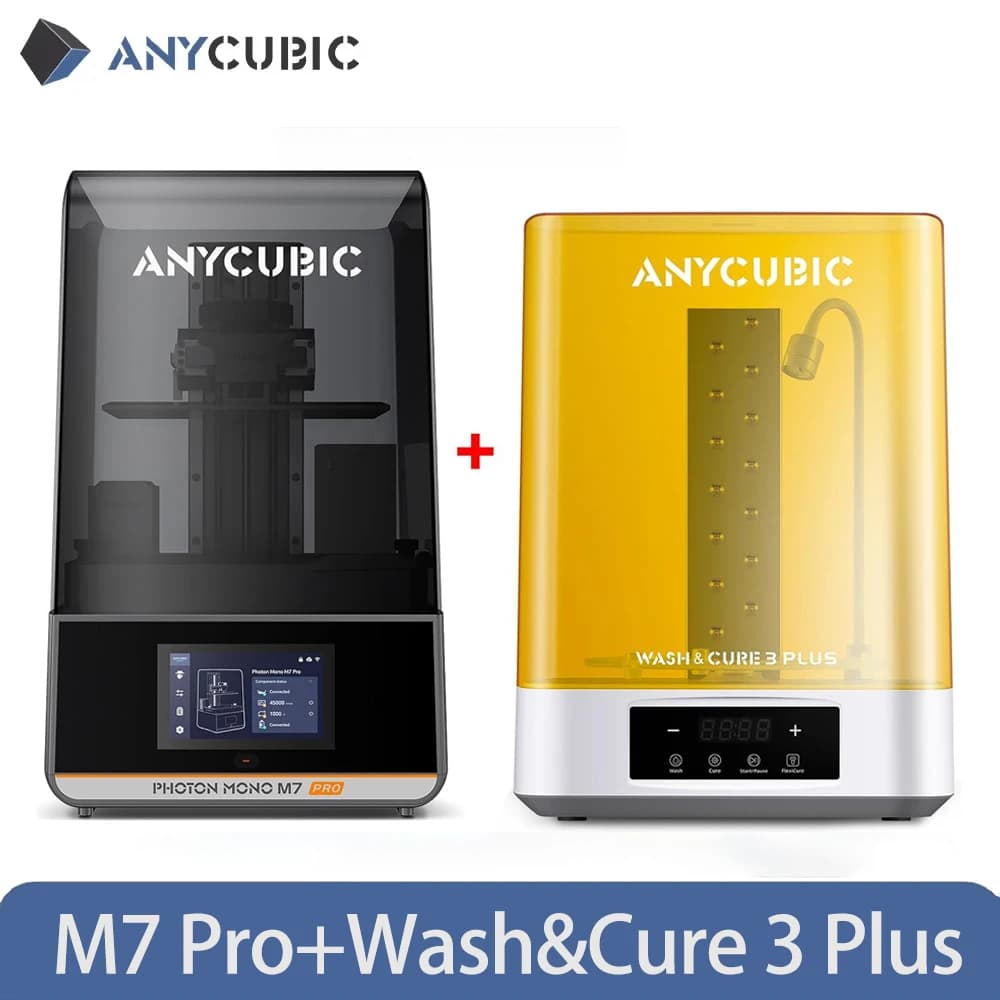 طابعة ثلاثية الأبعاد ANYCUBIC Photon Mono M7 Pro بشاشة LCD راتينج 10.1 بوصة، دقة 14K، سرعة طباعة حتى 170 مم/ساعة، حجم الطباعة 223*126*230 مم