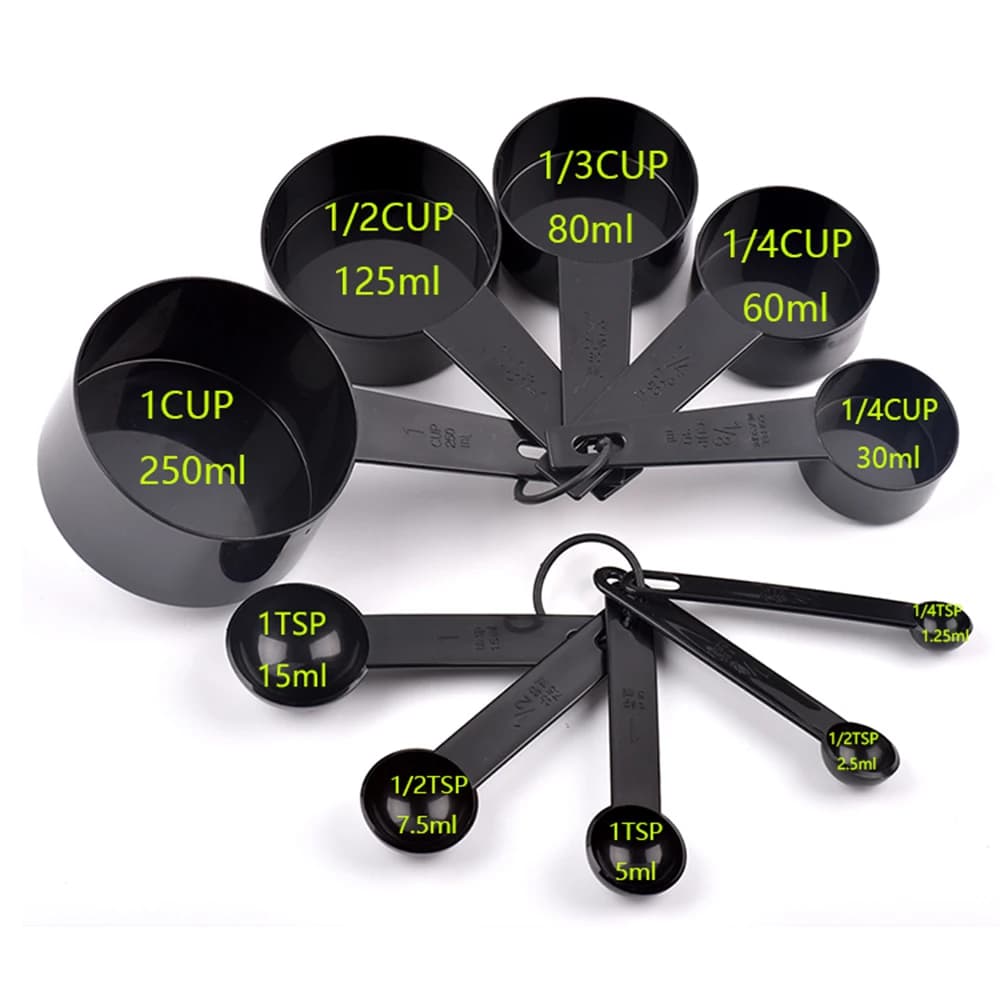 كوب قياس وملعقة 5/10 قطع مجموعة أدوات مطبخ منزلية، يمكن استخدامها لتخزين الطهي