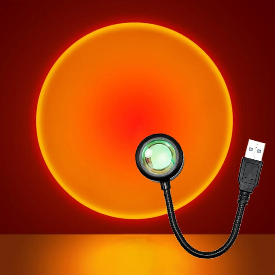 مصباح LED غروب الشمس أضواء ليلية USB جهاز عرض حفلات أعياد الميلاد الديكور أضواء المزاج لغرفة النوم غرفة المعيشة جدار التصوير - 2