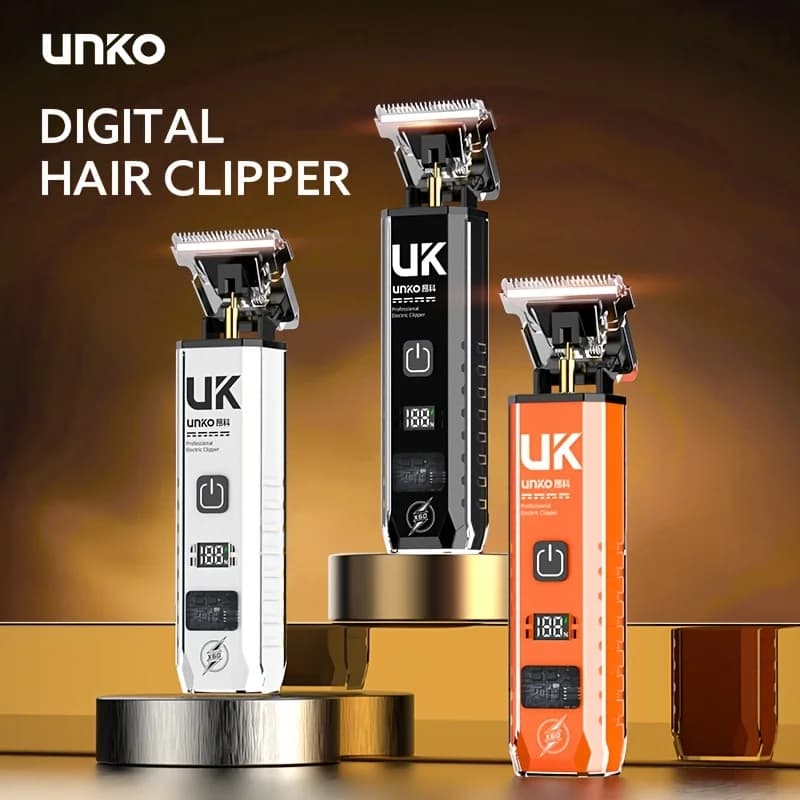 ماكينة قص شعر احترافية لاسلكية، ماكينة تشذيب شعر كهربائية قابلة للشحن للرجال والأطفال للاستخدام المنزلي وفي الصالونات