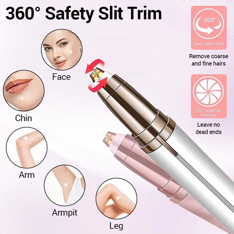 Electric Eyebrow Trimmer Security Hair Removal Eye Brow Epilator USB Charger Mini Shaper Shaver Hair Removal Painless Beauty - 2