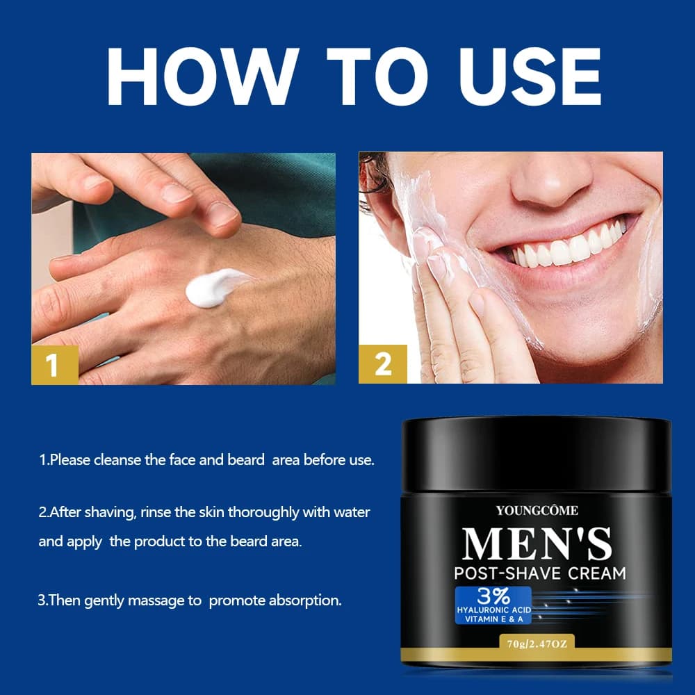 YOUNGCÃME بلسم ما بعد الحلاقة للرجال، يهدئ ويريح البشرة التالفة والاحمرار وحروق الحلاقة والتهيجات الأخرى 1.41/2 أونصة سائلة - 5