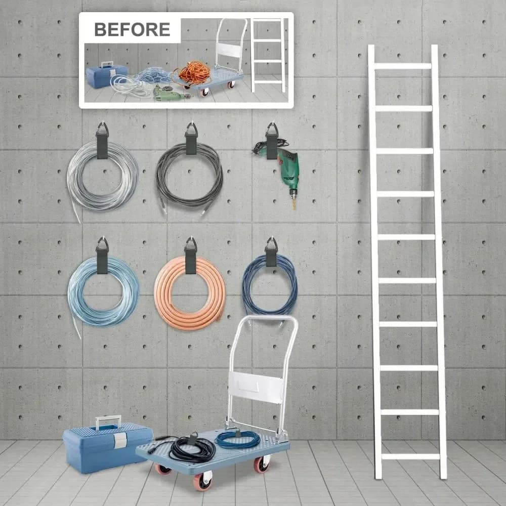 1/5 pcs Car Cord Organizer Holder Triangle Buckle Power Storager Wire Manager Nylon Heavy Storage Straps For Cables And Hoses - 2