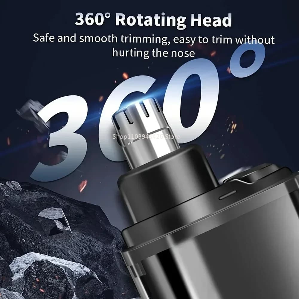 Electric Nose & Ear Trimmers for Men USB Rechargeable  Portable Mini Compact Design with Fast Charge Electric Grooming Kit - 5
