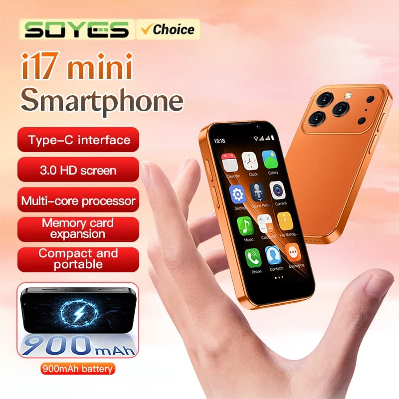 هاتف ذكي صغير SOYES i17 بشاشة 3.0 بوصة، ذاكرة وصول عشوائي 2 جيجابايت، ذاكرة قراءة فقط 16 جيجابايت، وضع استعداد لشريحتين، كاميرا مزدوجة، نظام أندرويد 9.0، دعم تطبيقات متعددة