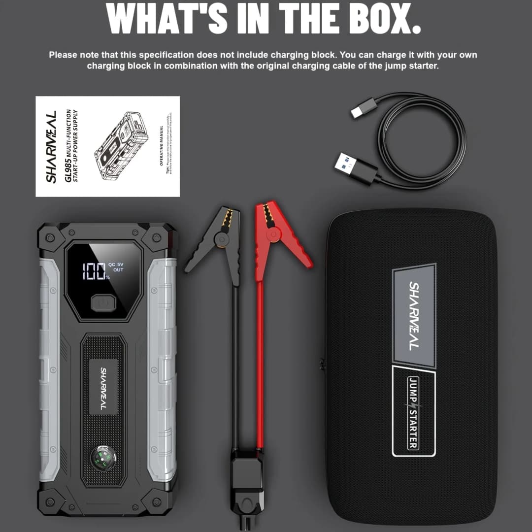 10000A Jump Starter Power Supply Emergency Battery Pack For Petrol Diesel Engines 12V Emergency Power Box With LED Lighting - 4