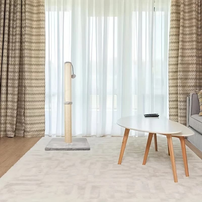 إطار تسلق قطط عمودي من قسمين من مادة السيزال آمن شجرة تسلق قطط تصميم حديث ثابت عمود خدش قطط - 3