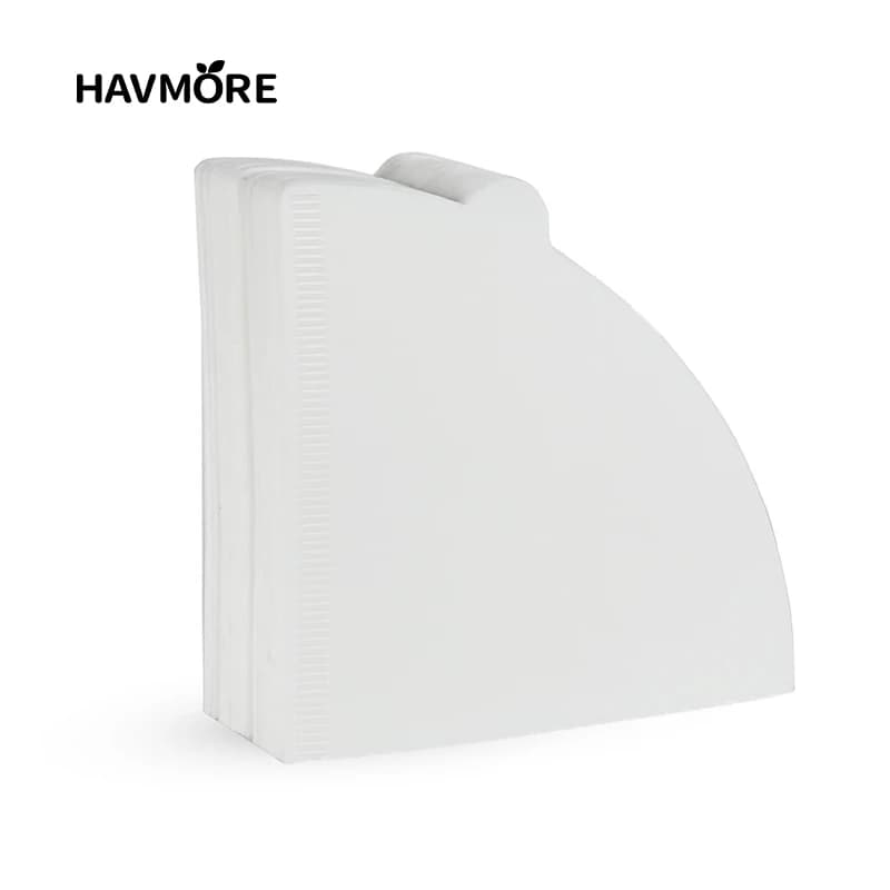 Havmore Wood Pulp  02 Cone Filter Pour Over 2-4 Cups Natural Drip Coffee Paper Filters Makers Accessories - 2
