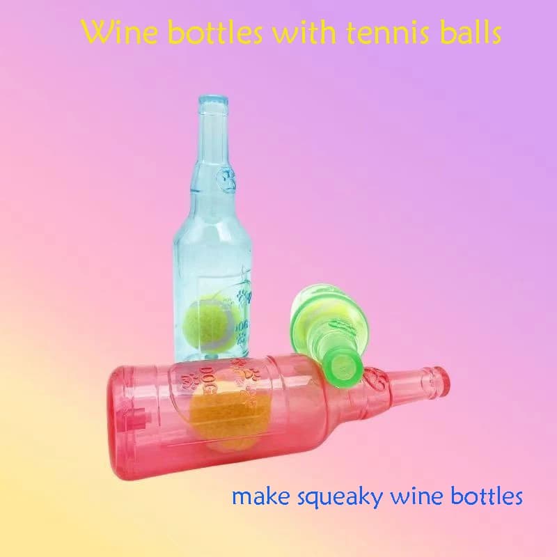 Pet Toy Dog Chew Squeaky Tennis Ball Bottle Self-Entertainment Boredom Relief Durable Chew Teething Pet Toy Interactive Dog Toy - 2