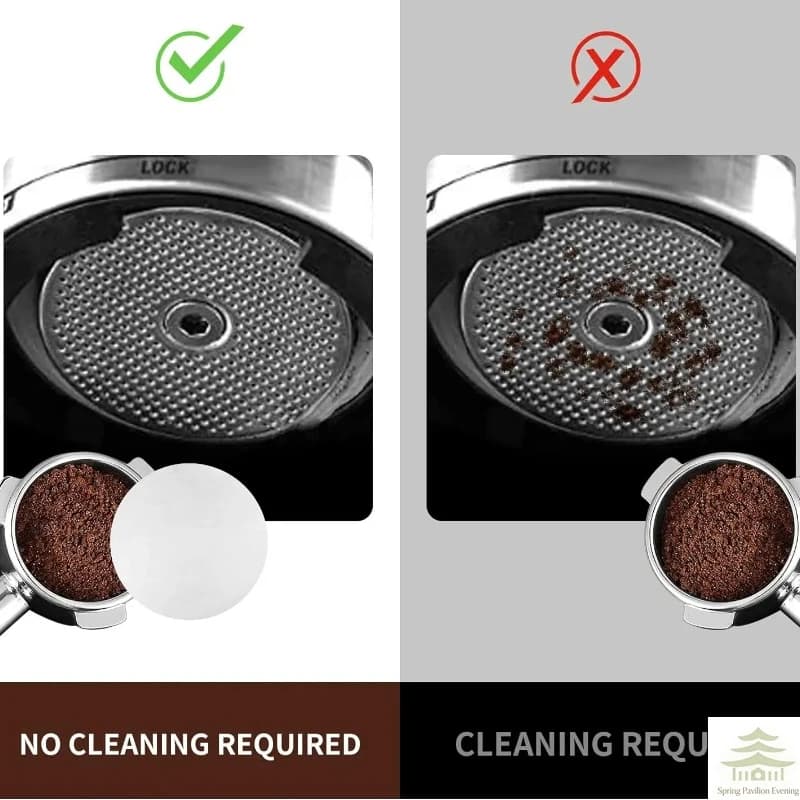 500 قطعة فلتر ورقي للقهوة، 58 ملم فلتر إسبريسو غير مبيض، ورق بورتافيلتر متوافق مع Breville Barista - 3