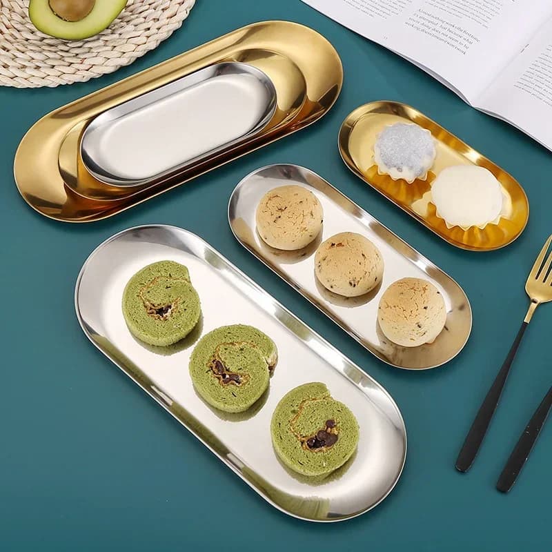 صينية تخزين مستحضرات التجميل من الفولاذ المقاوم للصدأ لأدوات الأظافر الصناعية ولوازم فن الأظافر وصينية جراحية لطب الأسنان - 5