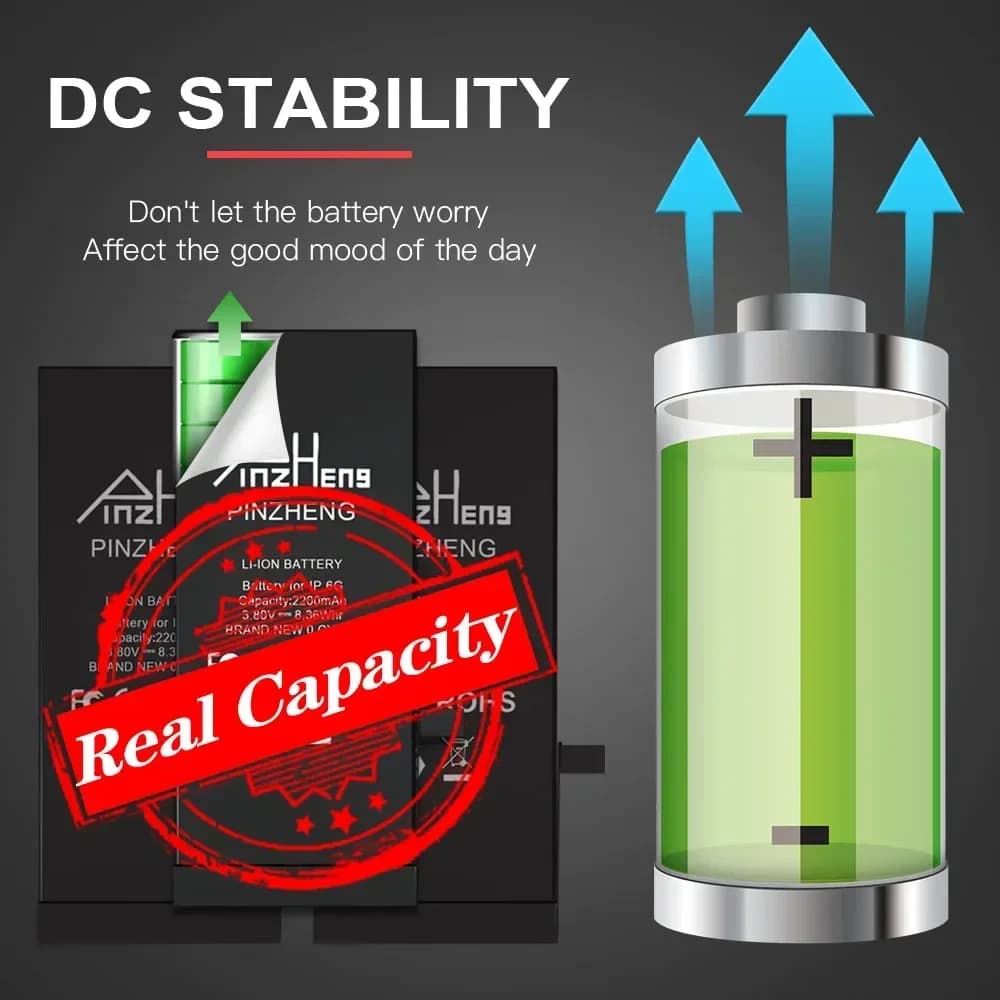 PINZHENG Battery For iPhone X XR XS 11 12 13 Mini Max Pro Promax Real High Capacity Replacement Bateria Warranty One Year - 4
