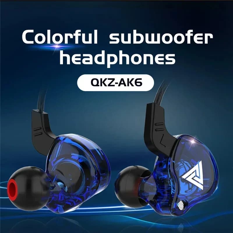 QKZ AK6 Wired Earphones 3.5mm In-Ear HiFi Bass Headphones with Mic Noise Cancelling Sport Gaming Headset for Phone PC Laptop - 5
