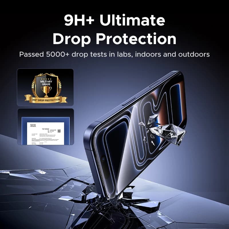 يوجرين 2 قطعة واقي شاشة تلقائي خالي من الغبار لهاتف آيفون 17 برو ماكس زجاج مقوى لهاتف آيفون 17 و16 برو و17 برو اير فيلم حماية للشاشة - 5