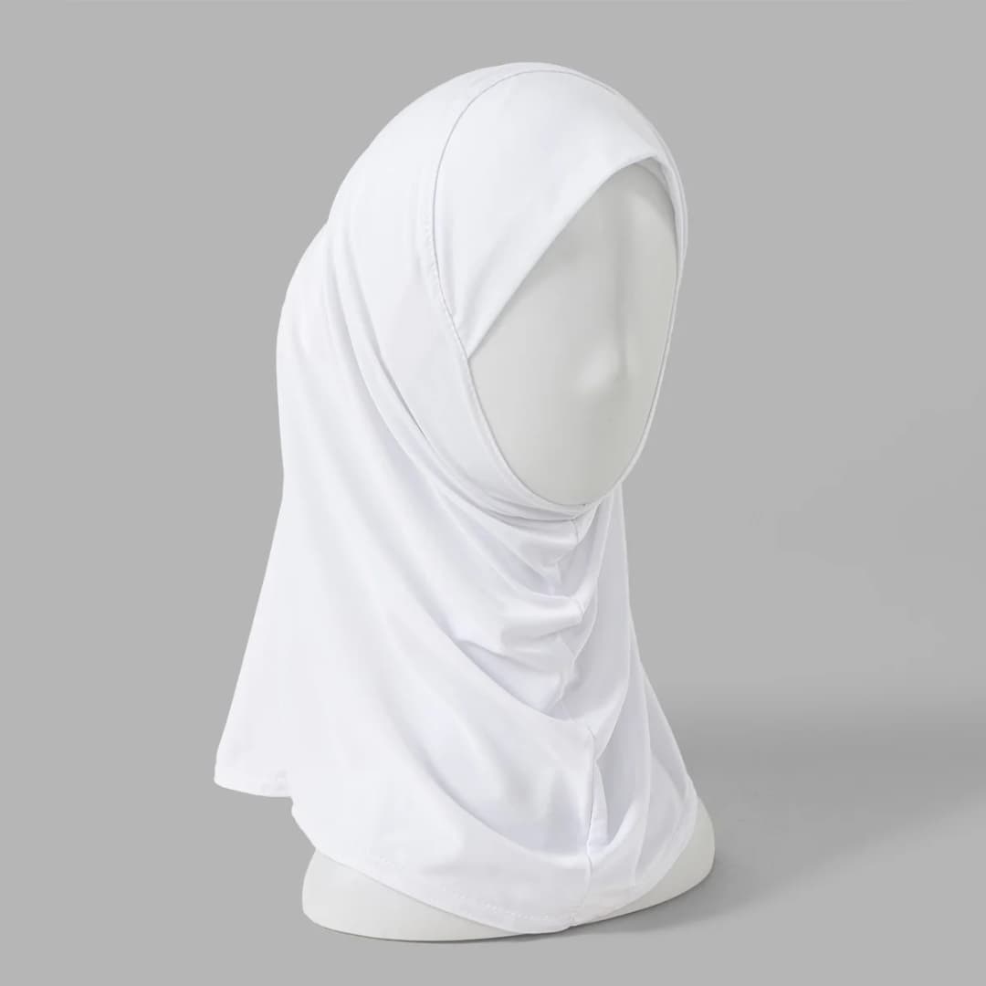 Muslim Children Instant Hijab Soild Girls Cotton Modal Head Wraps Double Chin Undercap Soft Stretch Prayer Hijab Malay Turban - 4