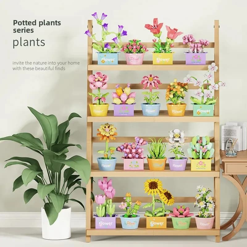 Bouquet Flower Mini Diy Building Block Toys for Children Bricks Blocks for Adults Constructor Micro Bricks Construction Set Gift