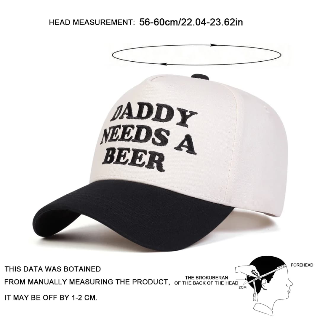 Unisex DADDY NEEDS A BEER Letter Embroidery Baseball Caps Spring Autumn Outdoor Adjustable Casual Hats Sunscreen Hat Sports Cap - 6