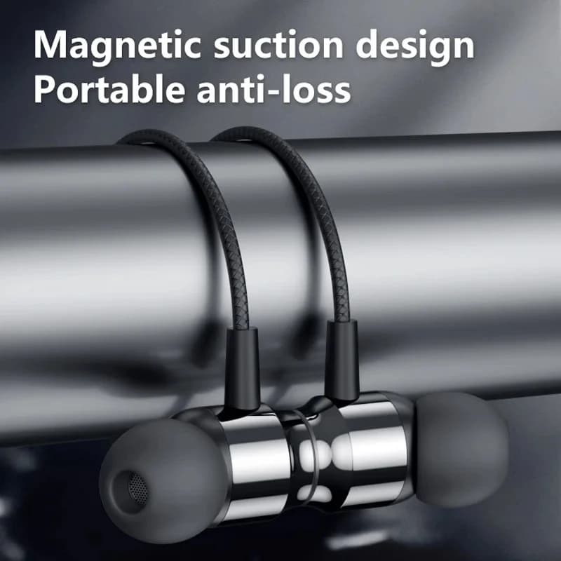 سماعات أذن سلكية معدنية مغناطيسية، مقبس 3.5 مم، L/TYPE-C، لموسيقى الدي جي الاستريو عالية الدقة، سماعات رأس سلكية لإلغاء الضوضاء للألعاب مع ميكروفون عالي الدقة لأجهزة الكمبيوتر والهواتف الذكية - 2