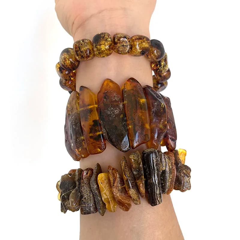 Yoowei البلطيق الطبي العنبر سوار للجنسين الأصلي اليدوية الأزياء Diy شفاء العنبر الأصفر مجوهرات اكسسوارات بالجملة - 5