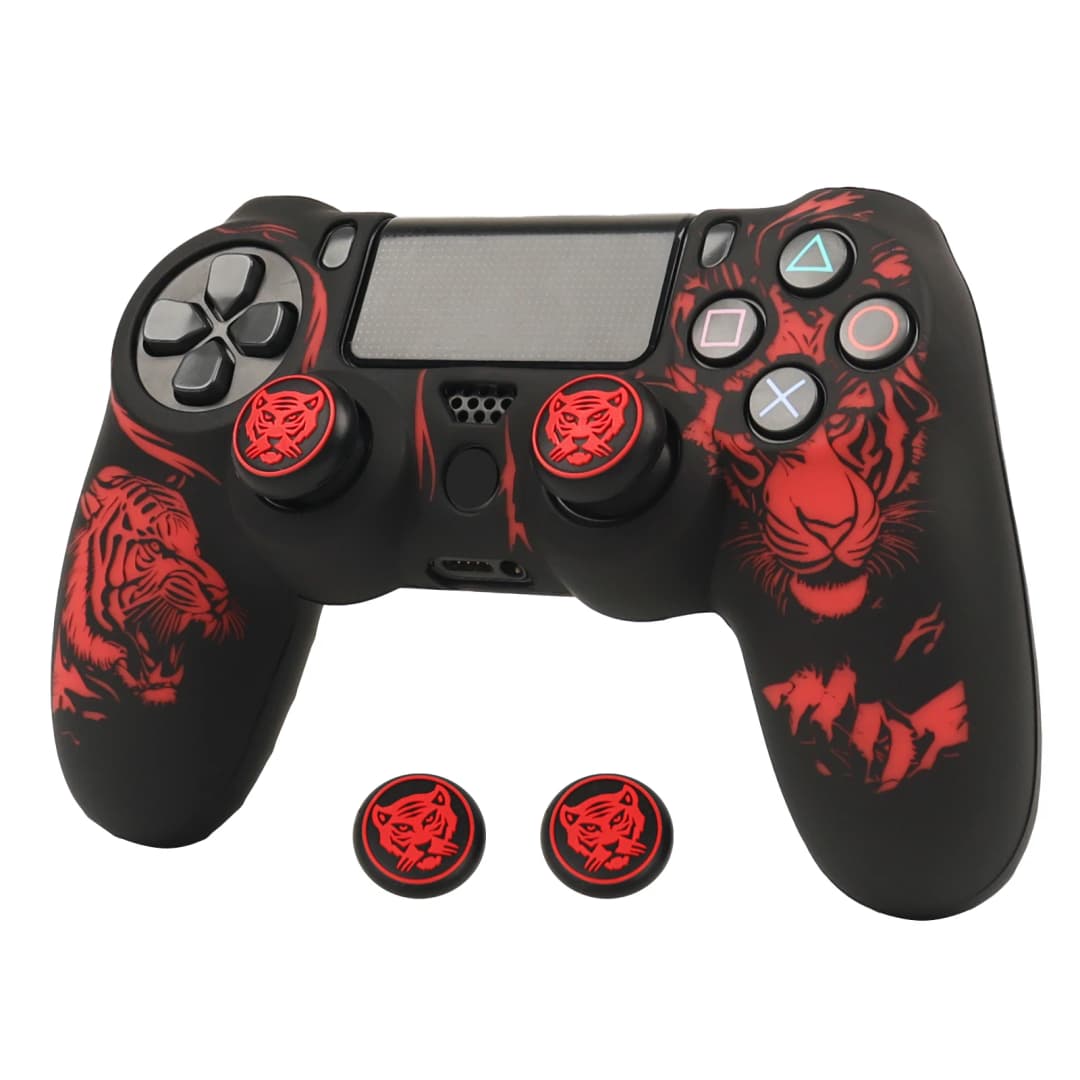 For PS4 Controller Case Soft Silicone Skin 360° Fit Dustproof Sweatproof Precise Cutouts Gamepad Cover Accessories - 5