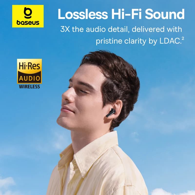 Baseus EP10 Pro ANC Earbuds Wireless Bluetooth 6.0 Earphones 50dB Realtime Adaptive Headphones 6 Mic Hi-Res LDAC IP55  Ear buds - 3