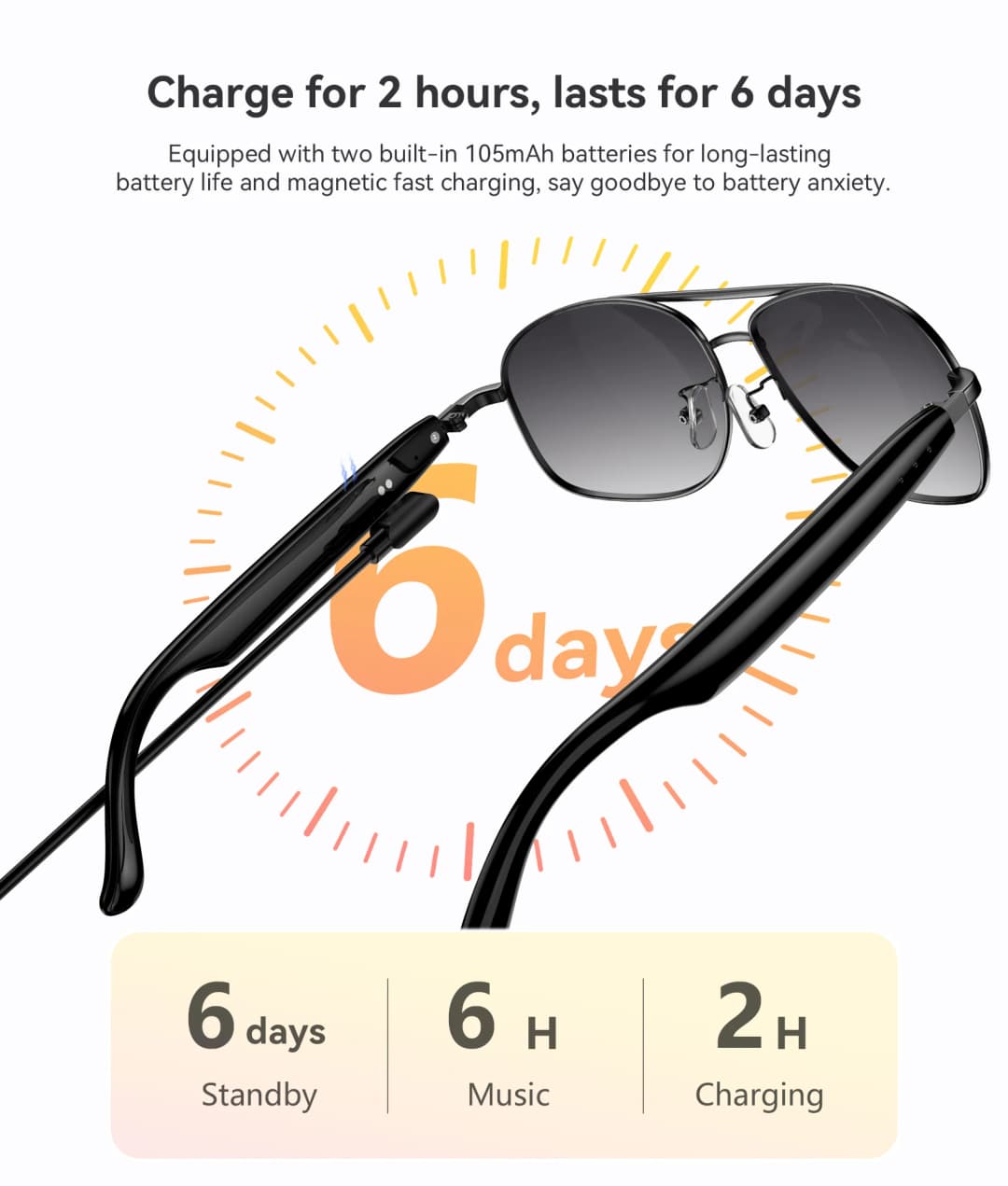 2026 New Blackview Smart Glasses D1 PRO AI Translation Wireless Call Voice,Music Player Open Sound Sunglasses for Man/Women - 4