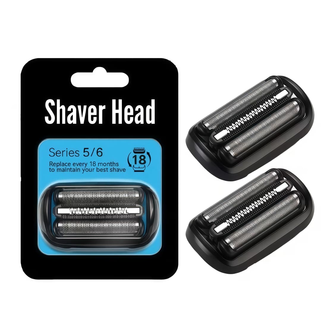 53B Replacement Head Compatible with Braun Series 5/6 Electric Shaver Razor 5018s, 5020s, 5031s, 5050cs, 6020s, 6072cc,Black
