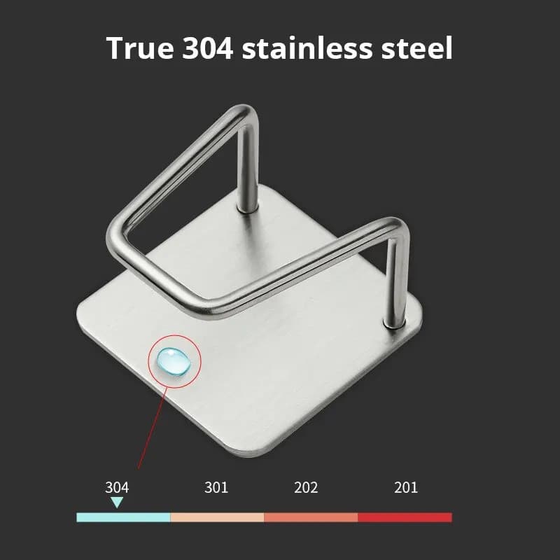 1pc Stainless Steel Sink Sponge Rack For Sponge Steel Wire Ball Draining Paste The Inner Wall Of The Sink Kitchen Supplies - 5