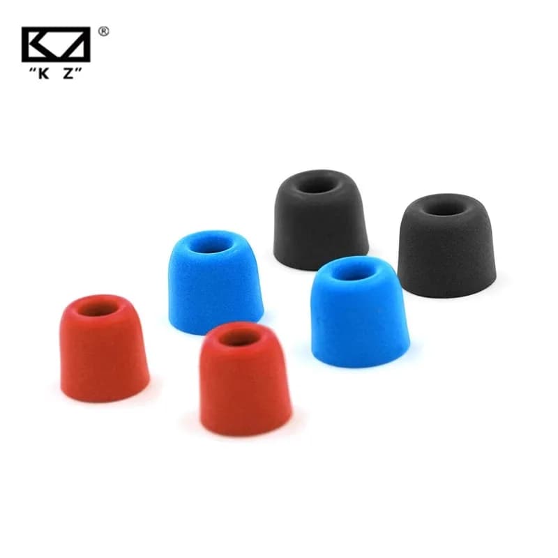‌KZ 6 pcs Memory Foam Ear Tips, Noise Isolating, Soft Fit for ZSX EDXPro PR3 - 6