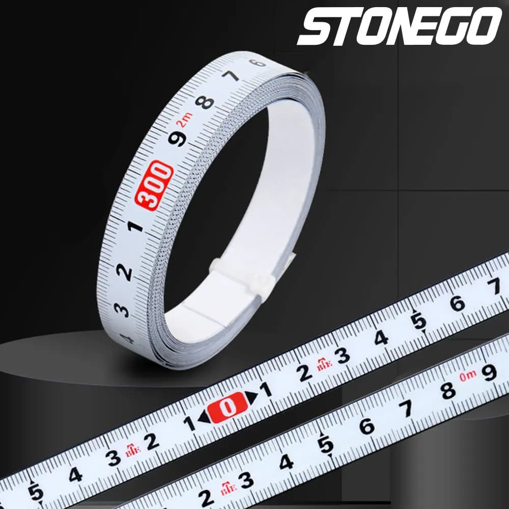 مسطرة لاصقة يمكن تثبيتها على شريط القياس بشريط لاصق، من الفولاذ المقاوم للصدأ، مسطرة ذاتية اللصق